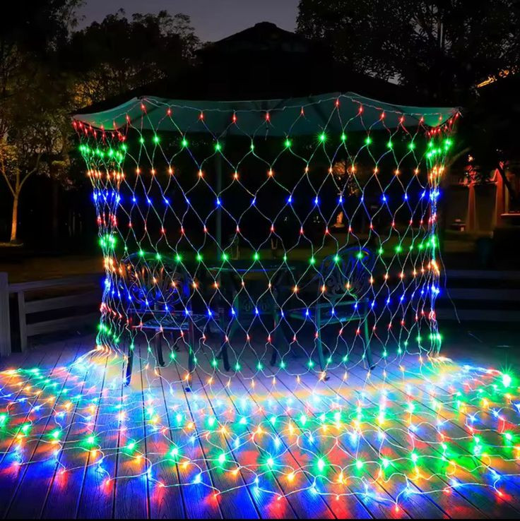 ریسه توری ۳×۳ متری LED | ریسه توری دکوراتیو مناسب باغ، حیاط، تالار و مراسم