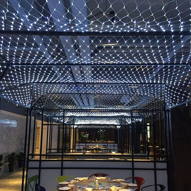 ریسه توری ۳×۳ متری LED | ریسه توری دکوراتیو مناسب باغ، حیاط، تالار و مراسم