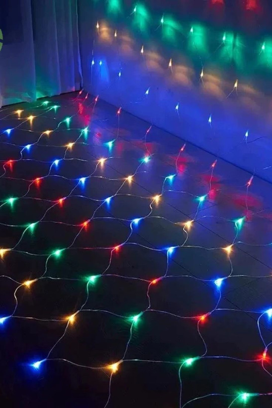 ریسه توری ۳×۳ متری LED | ریسه توری دکوراتیو مناسب باغ، حیاط، تالار و مراسم