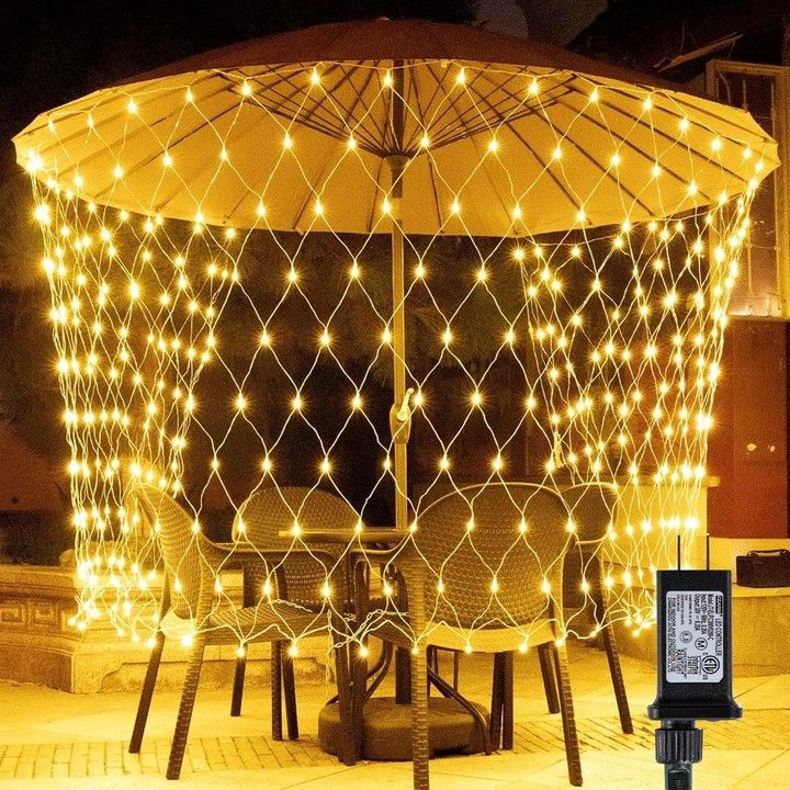 ریسه توری ۳×۳ متری LED | ریسه توری دکوراتیو مناسب باغ، حیاط، تالار و مراسم