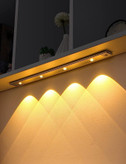 چراغ زیر کابینتی شارژی سنسوردار LED | سه رنگ نور، شارژی USB و روشن شدن خودکار