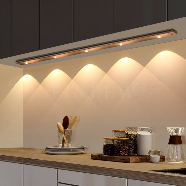 چراغ زیر کابینتی شارژی سنسوردار LED | سه رنگ نور، شارژی USB و روشن شدن خودکار