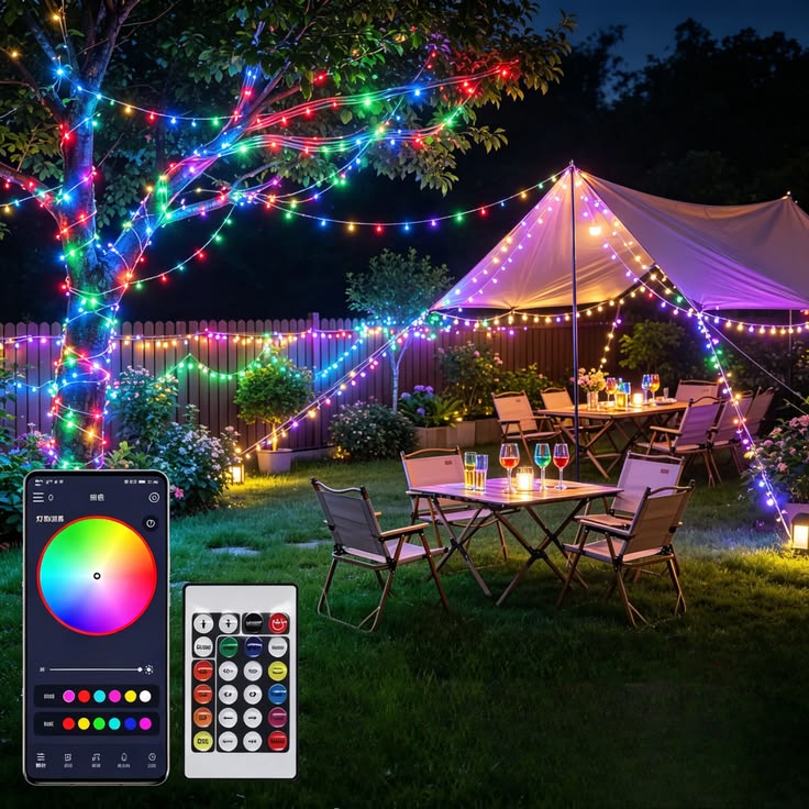 ریسه اسمارت RGB برنامه‌پذیر ۱۰ متری USB | ضدآب و مقاوم در فضای باز